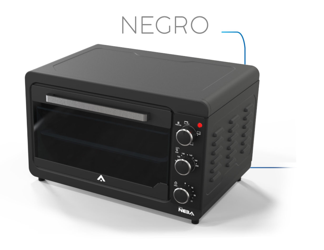 Horno Eléctrico Neba NH22SHPN 22Lts.Negro - 🔥 Hot Week en Casa del Audio 🔥
